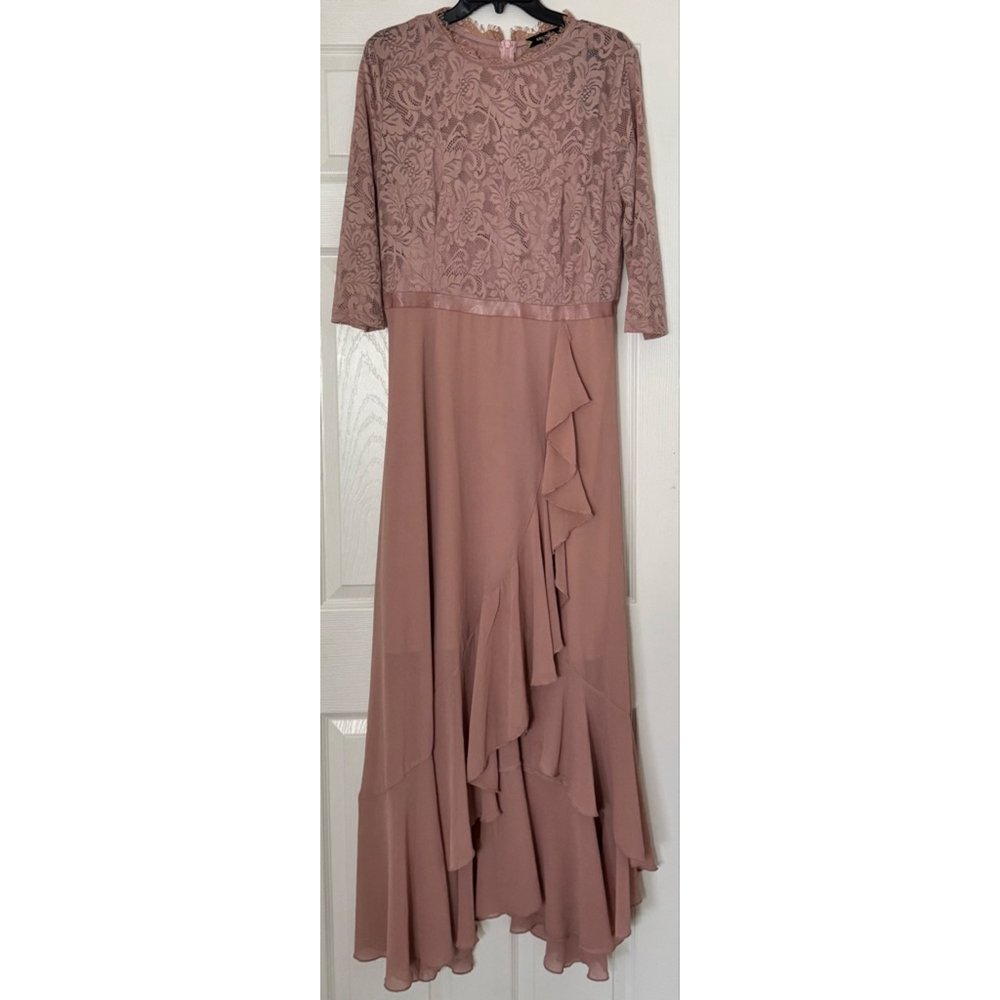 Women's MIUSOL Mauve Lace Maxi Dress XL
